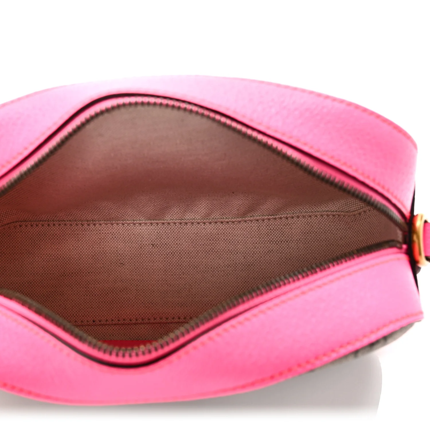GG Supreme Monogram Textured Dollar Calfskin Web Ophidia Small Crossbody Bag Beige Ebony Fuchsia - Image 5