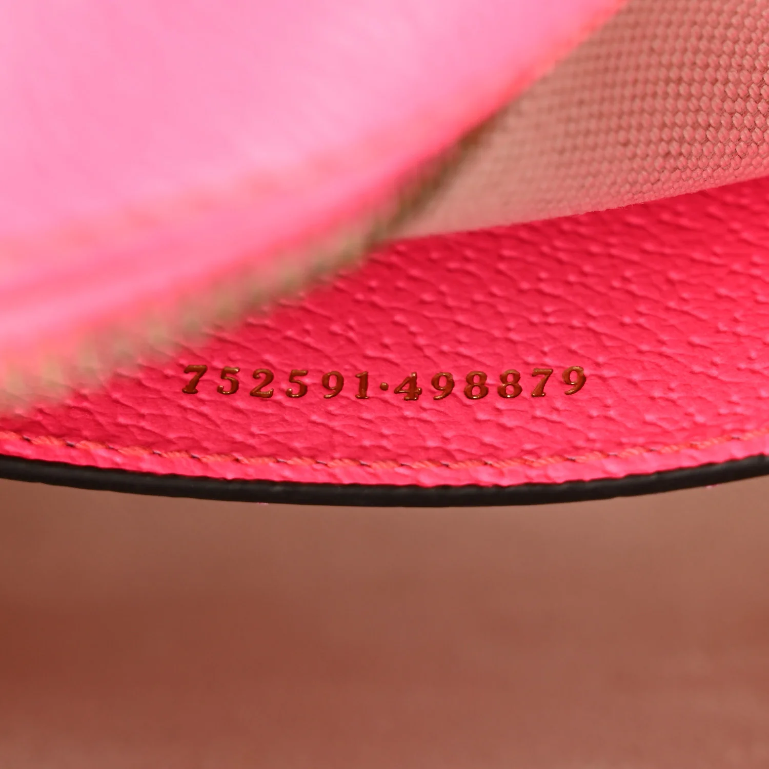 GG Supreme Monogram Textured Dollar Calfskin Web Ophidia Small Crossbody Bag Beige Ebony Fuchsia - Image 7