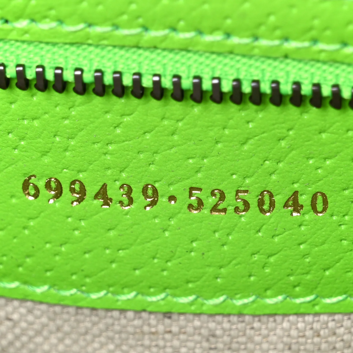 GG Supreme Monogram Textured Dollar Calfskin Web Ophidia Wristlet Shoulder Bag Beige Ebony Green - Image 7