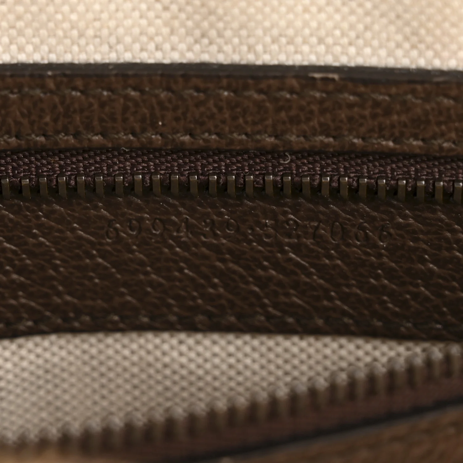 GG Supreme Monogram Textured Dollar Calfskin Web Ophidia Wristlet Shoulder Bag Beige Ebony New Acero - Image 7