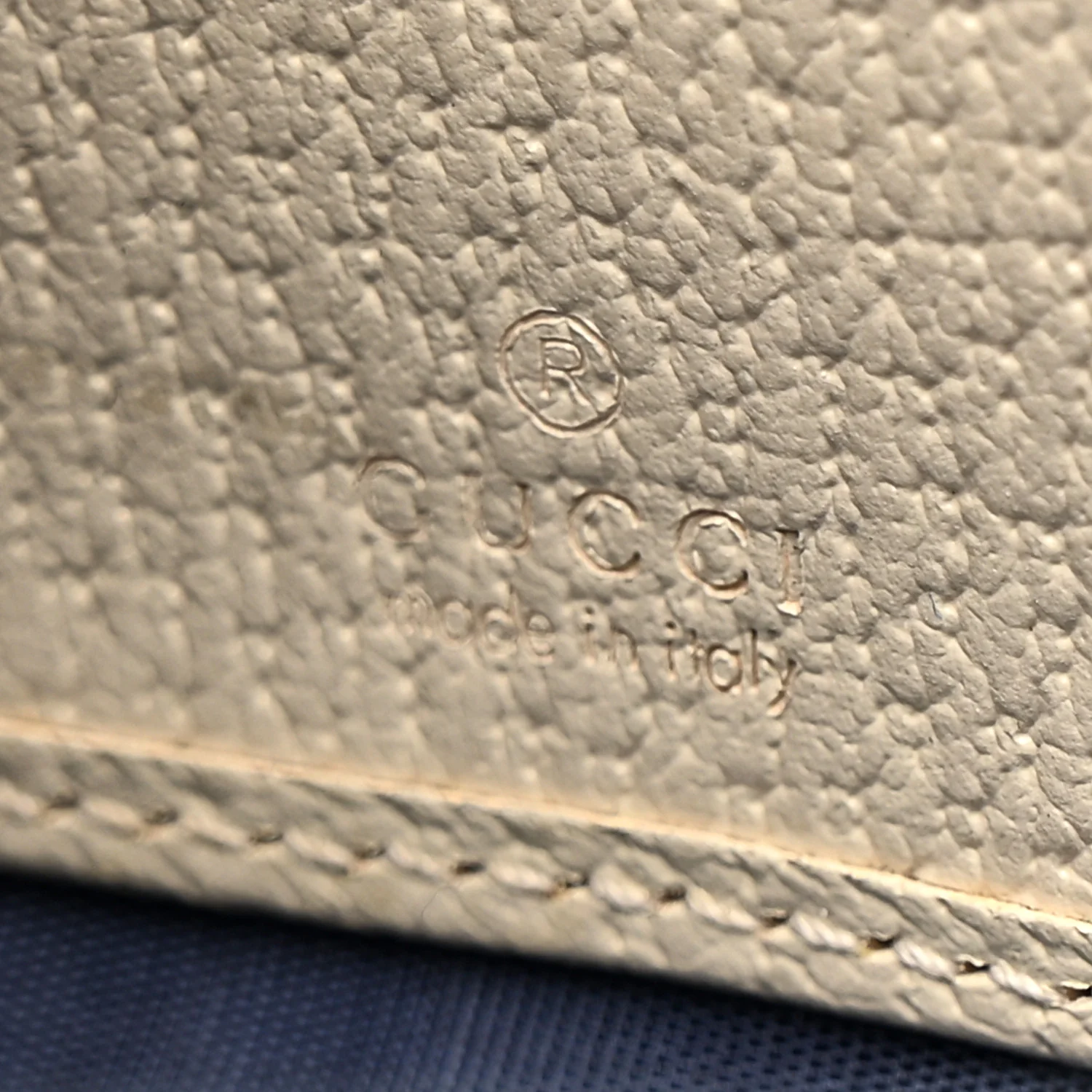 GG Supreme Monogram Textured Dollar Calfskin Web Ophidia Zip Around Wallet Beige Ebony Mystic White - Image 6
