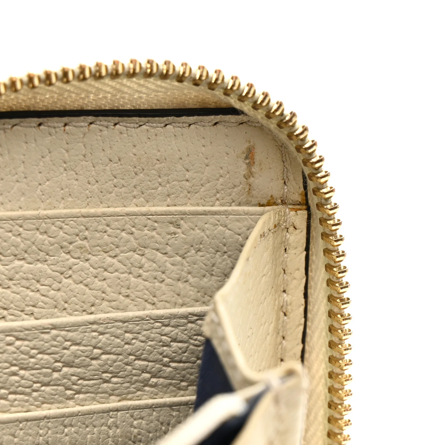 GG Supreme Monogram Textured Dollar Calfskin Web Ophidia Zip Around Wallet Beige Ebony Mystic White - Image 9