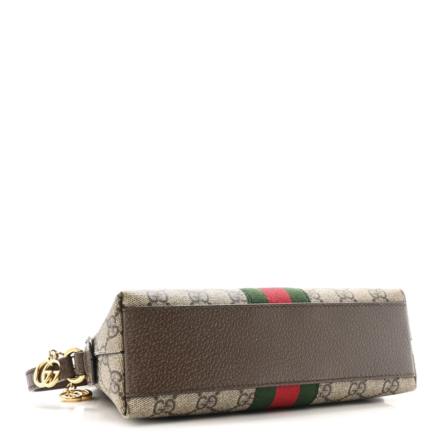 GG Supreme Monogram Textured Dollar Calfskin Web Small Ophidia Dome Shoulder Bag Beige Ebony New Acero - Image 4