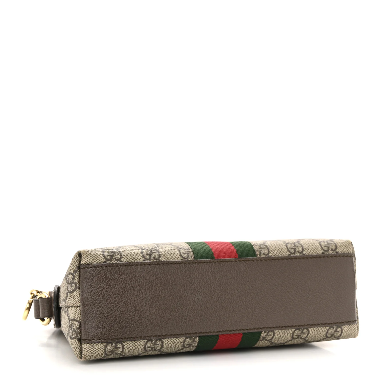 GG Supreme Monogram Textured Dollar Calfskin Web Small Ophidia Dome Shoulder Bag Beige Ebony New Acero - Image 4