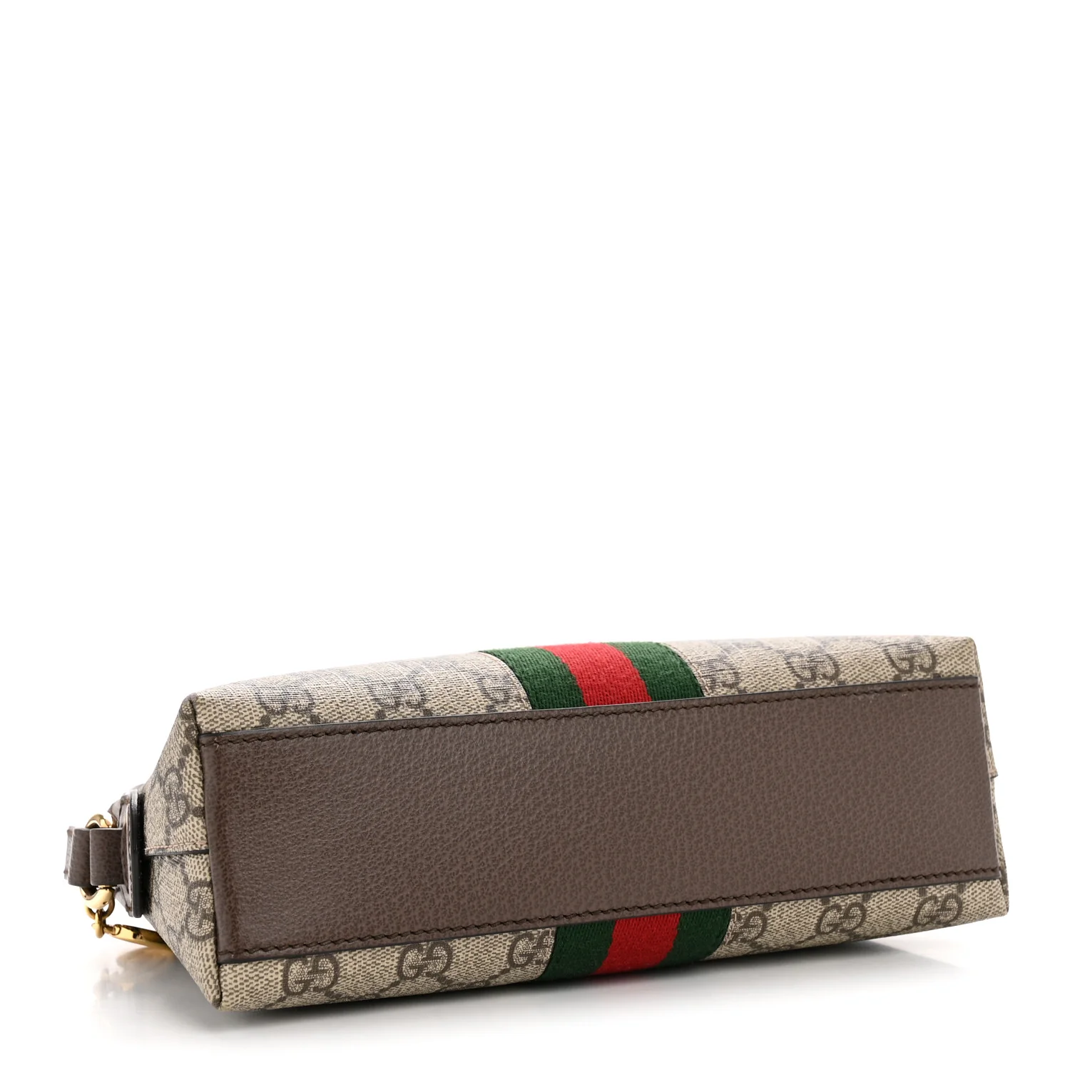 GG Supreme Monogram Textured Dollar Calfskin Web Small Ophidia Dome Shoulder Bag Beige Ebony New Acero - Image 4