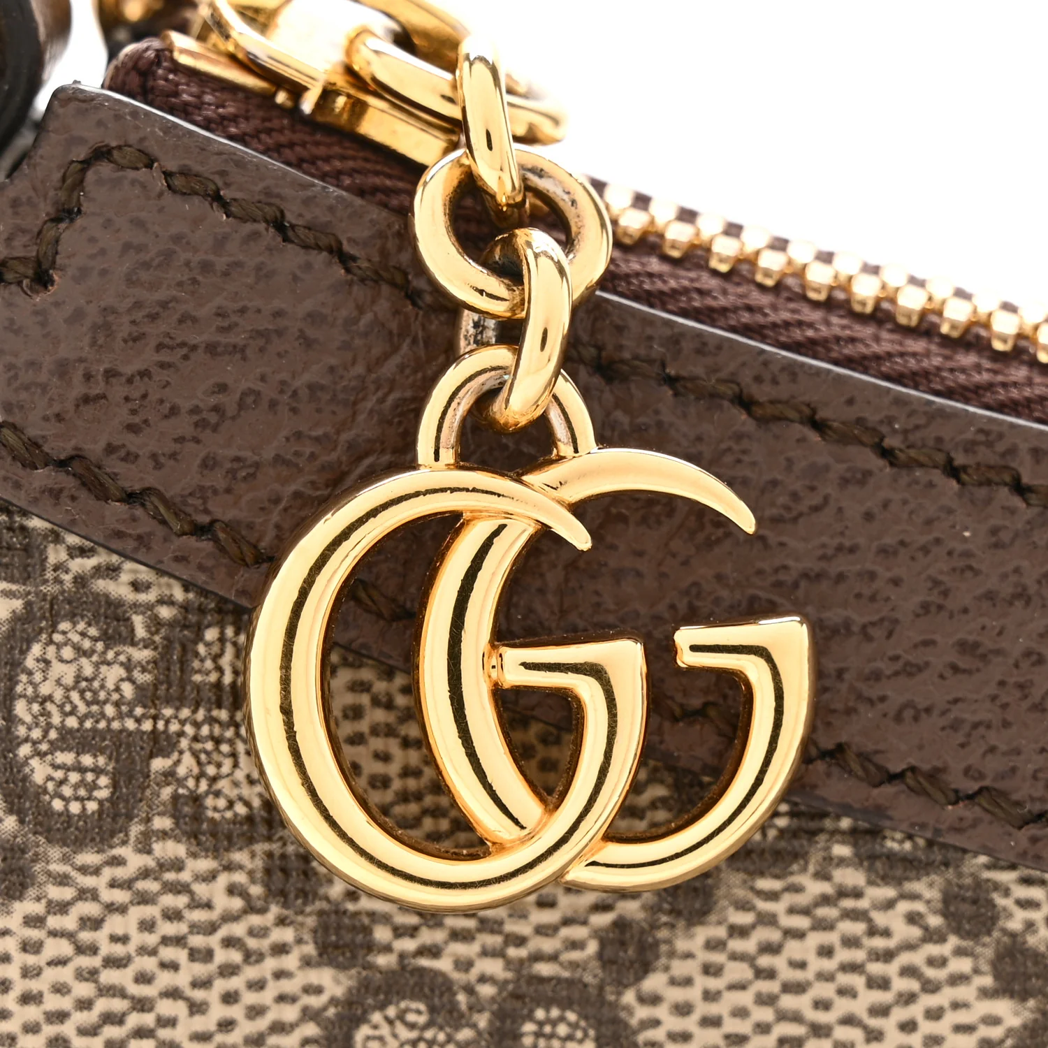 GG Supreme Monogram Textured Dollar Calfskin Web Small Ophidia GG Handbag Beige Ebony New Acero - Image 11