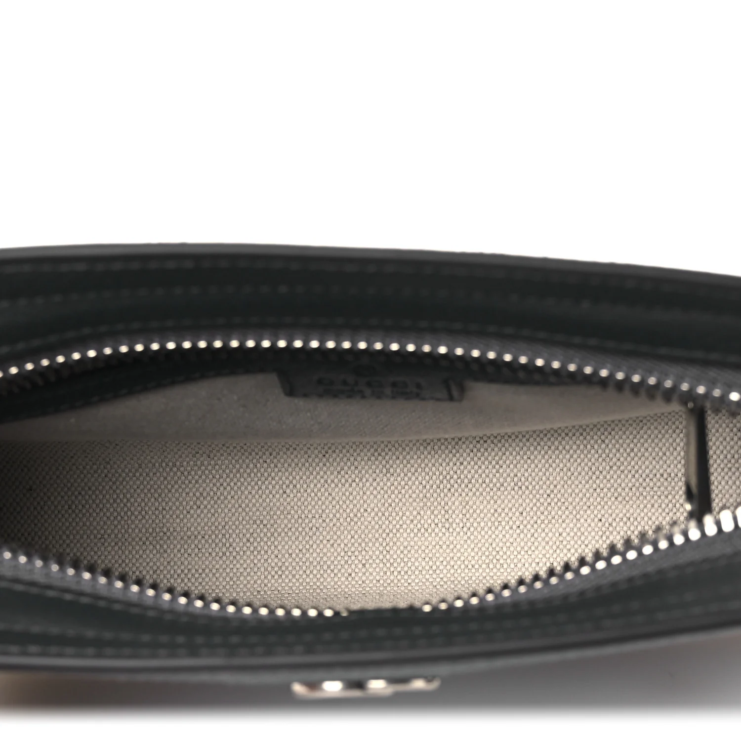 GG Supreme Monogram Textured Dollar Calfskin Web Small Ophidia Shoulder Bag Grey Black Graphite Grey - Image 5