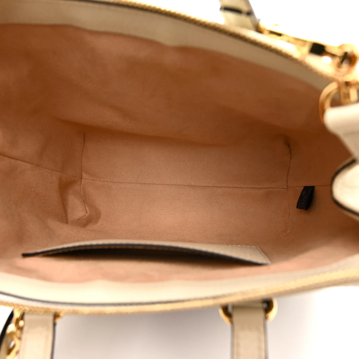 GG Supreme Monogram Textured Dollar Calfskin Web Small Ophidia Tote Bag Beige Ebony Mystic White - Image 5