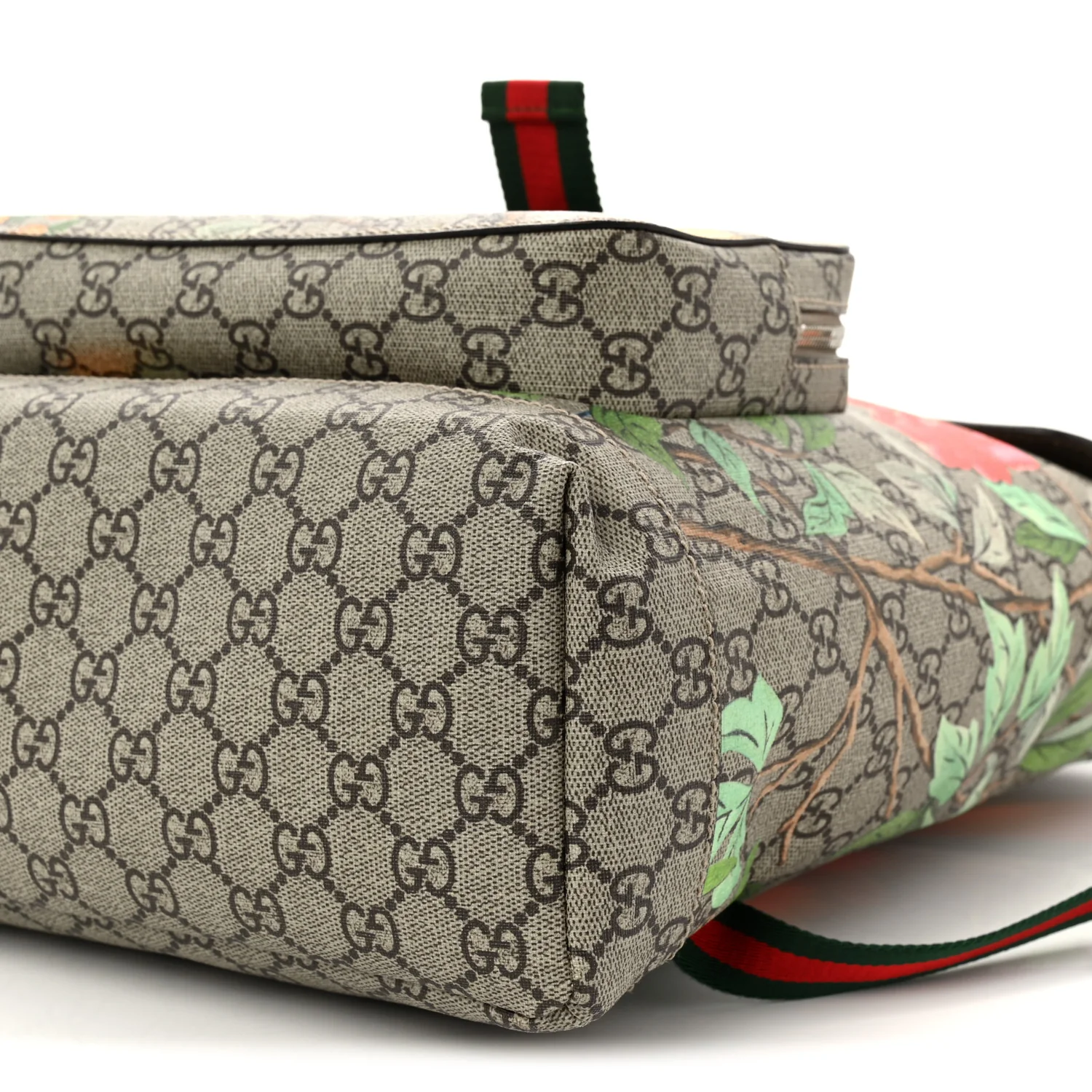 GG Supreme Monogram Tian Web Single Buckle Backpack Beige Multicolor New Acero - Image 10
