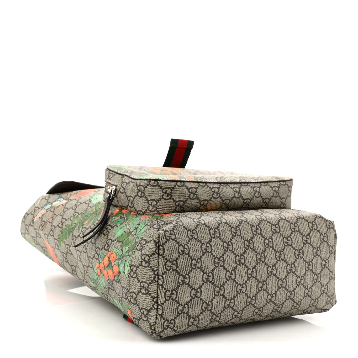 GG Supreme Monogram Tian Web Single Buckle Backpack Beige Multicolor New Acero - Image 4