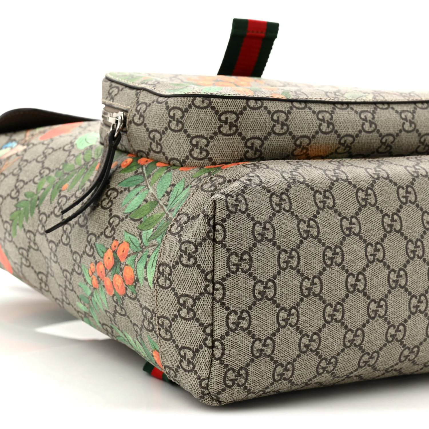 GG Supreme Monogram Tian Web Single Buckle Backpack Beige Multicolor New Acero - Image 9