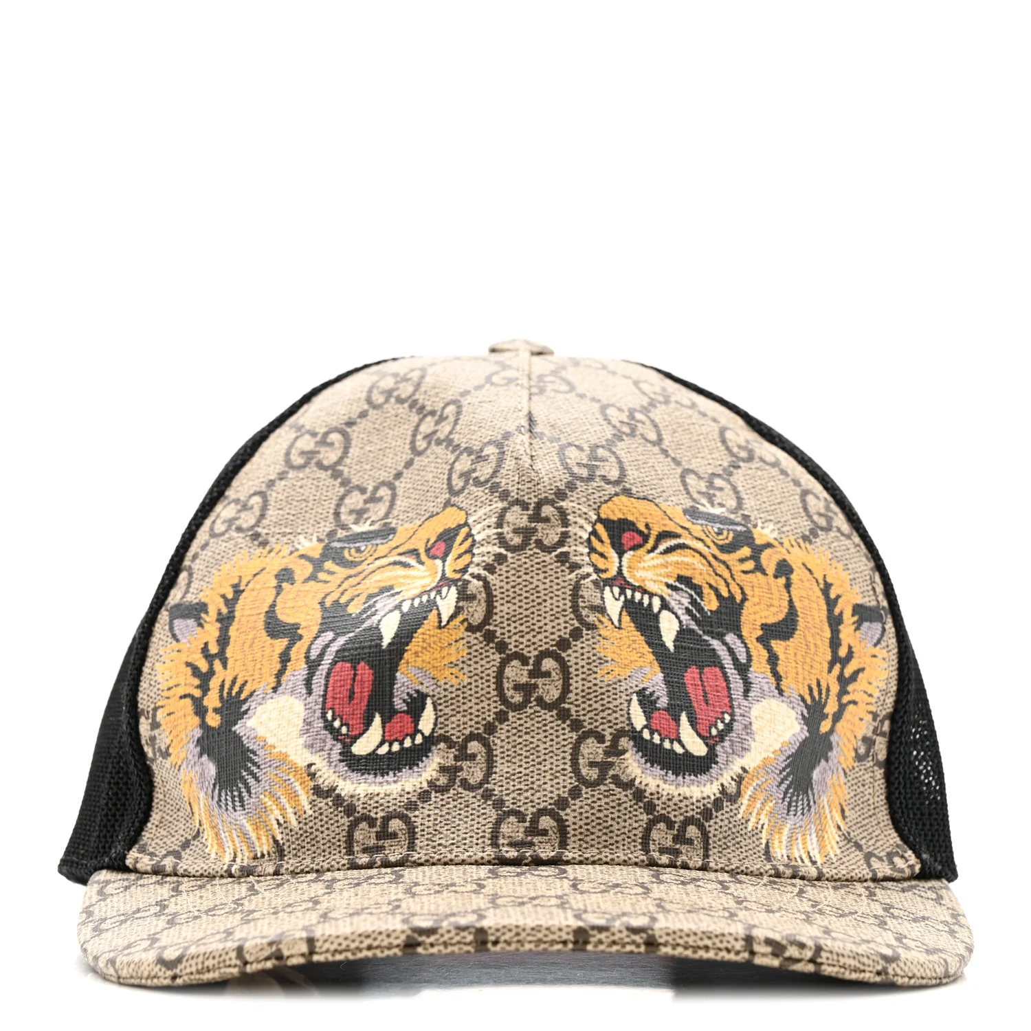 GG Supreme Monogram Tiger Print Baseball Hat XL 60 Beige - Image 3
