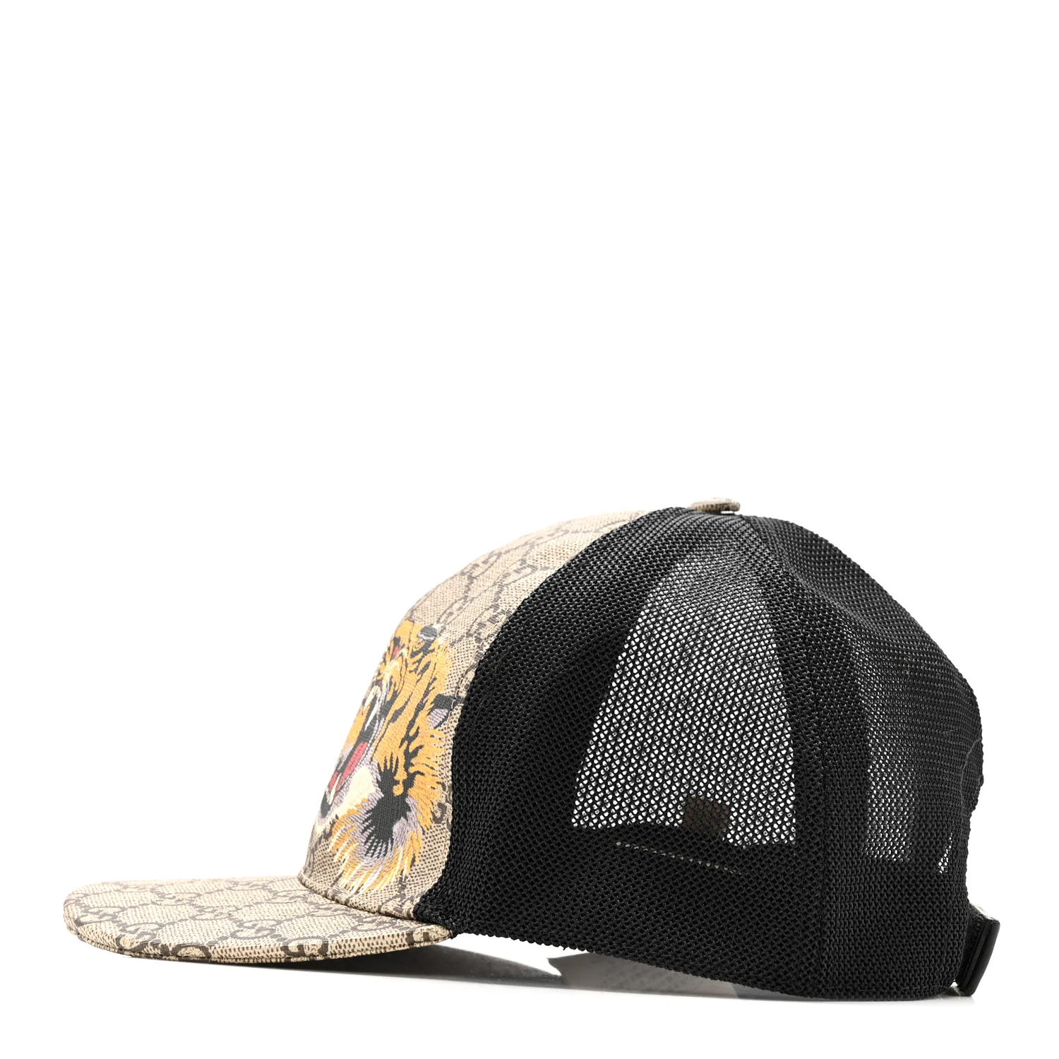 GG Supreme Monogram Tiger Print Baseball Hat XL 60 Beige - Image 4