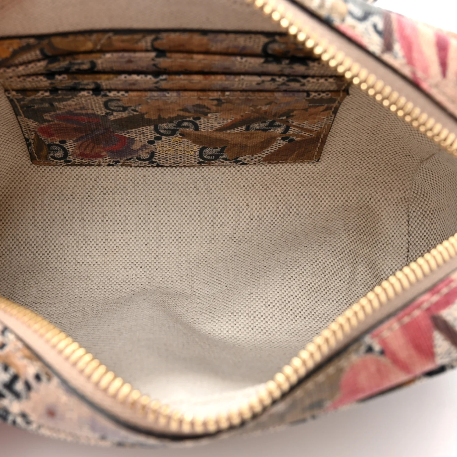GG Supreme Monogram Water Flora Web Mini Ophidia Shoulder Bag Beige White Multicolor - Image 5