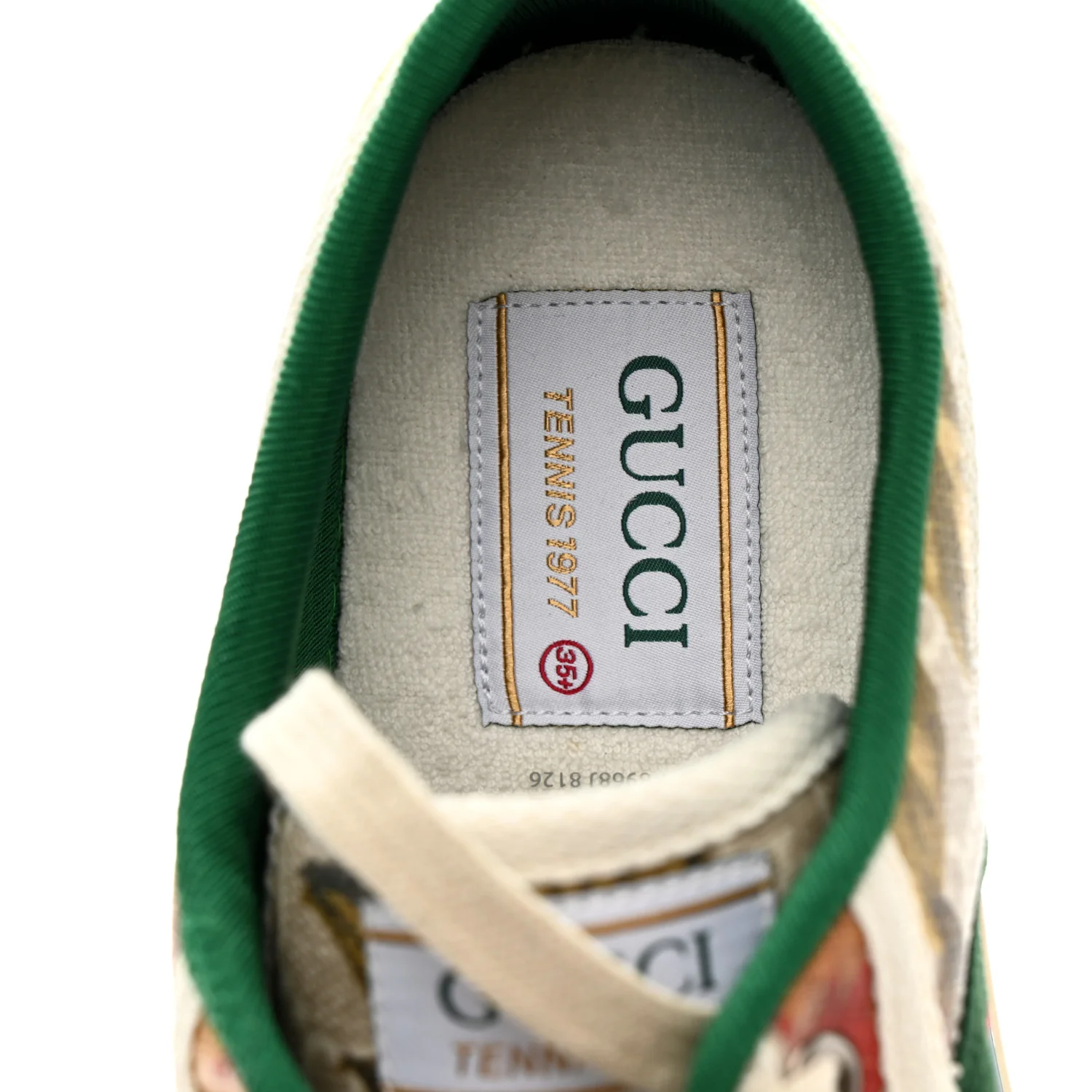 GG Supreme Monogram Water Flora Web Womens 1977 Tennis Sneakers 35.5 Beige White Multicolor Mystic White - Image 7