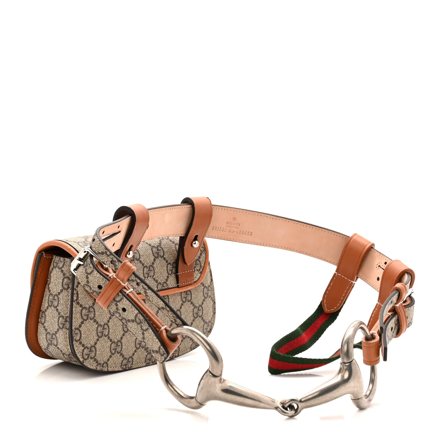 GG Supreme Monogram Web Bamboo Mini 1947 Belt Bag 80 32 Beige - Image 3