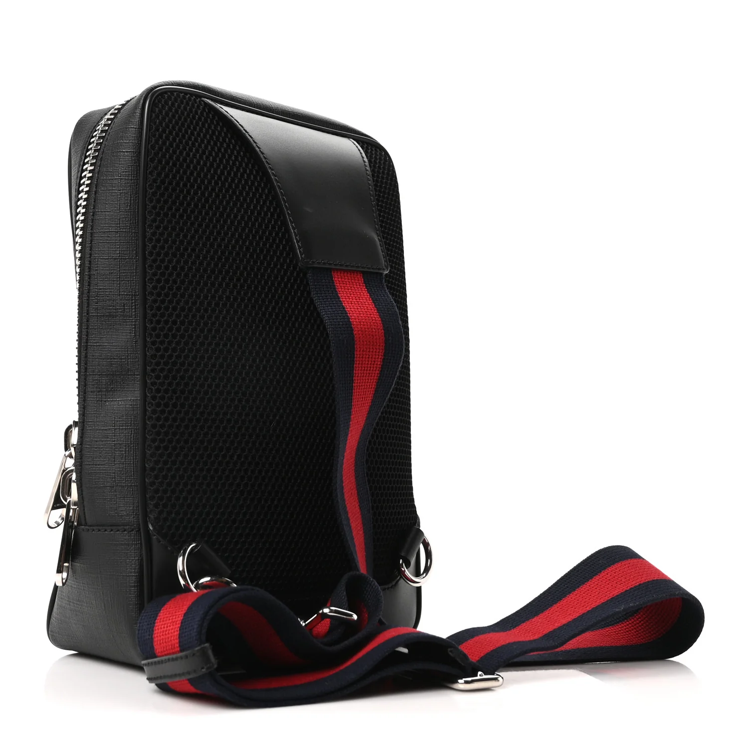 GG Supreme Monogram Web Belt Bag Black Grey - Image 3