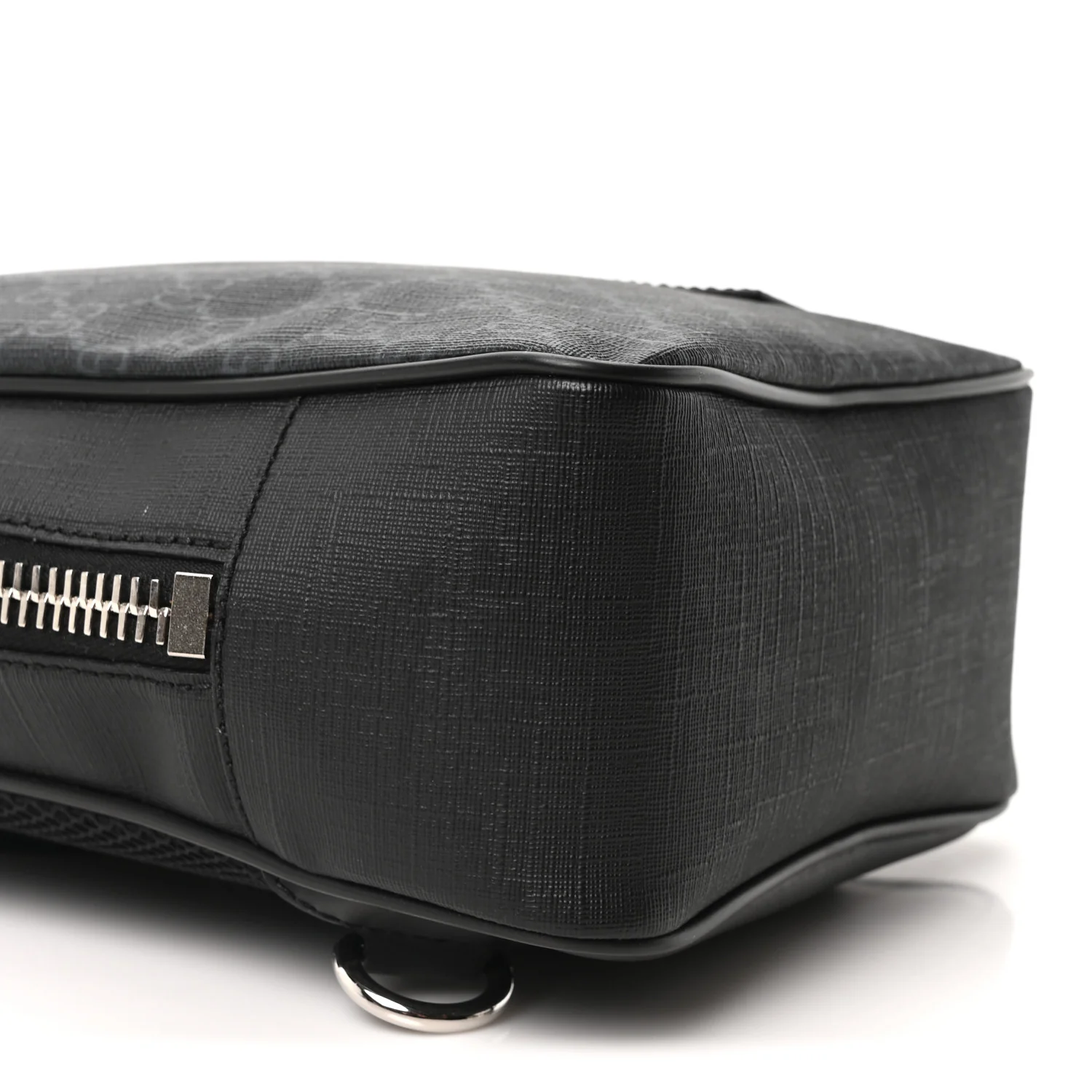 GG Supreme Monogram Web Belt Bag Black Grey - Image 9