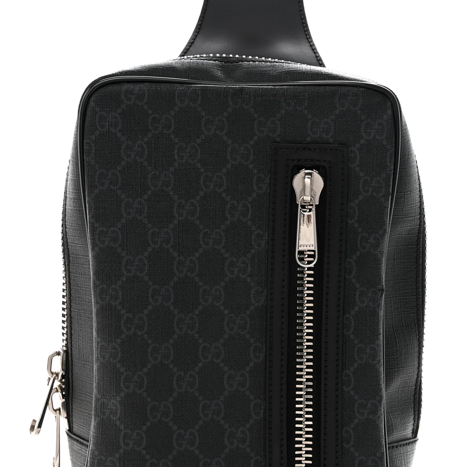 GG Supreme Monogram Web Belt Bag Black Grey - Image 8