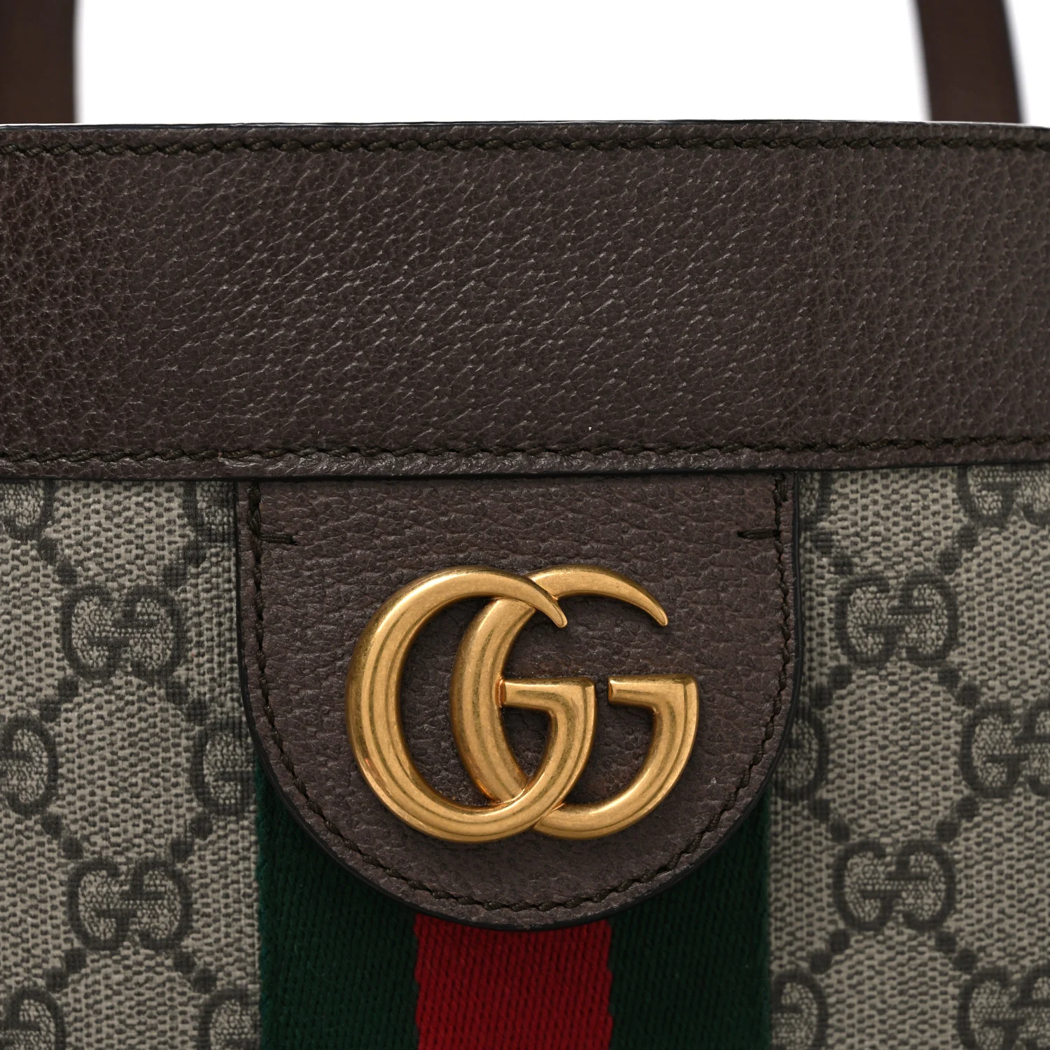 GG Supreme Monogram Web Large Ophidia Tote Brown - Image 8