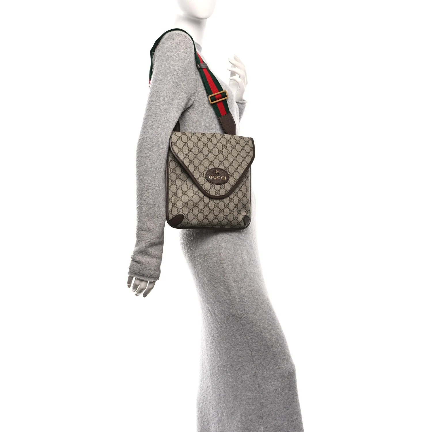 GG Supreme Monogram Web Medium Neo Vintage Flap Messenger Bag Beige New Acero - Image 2
