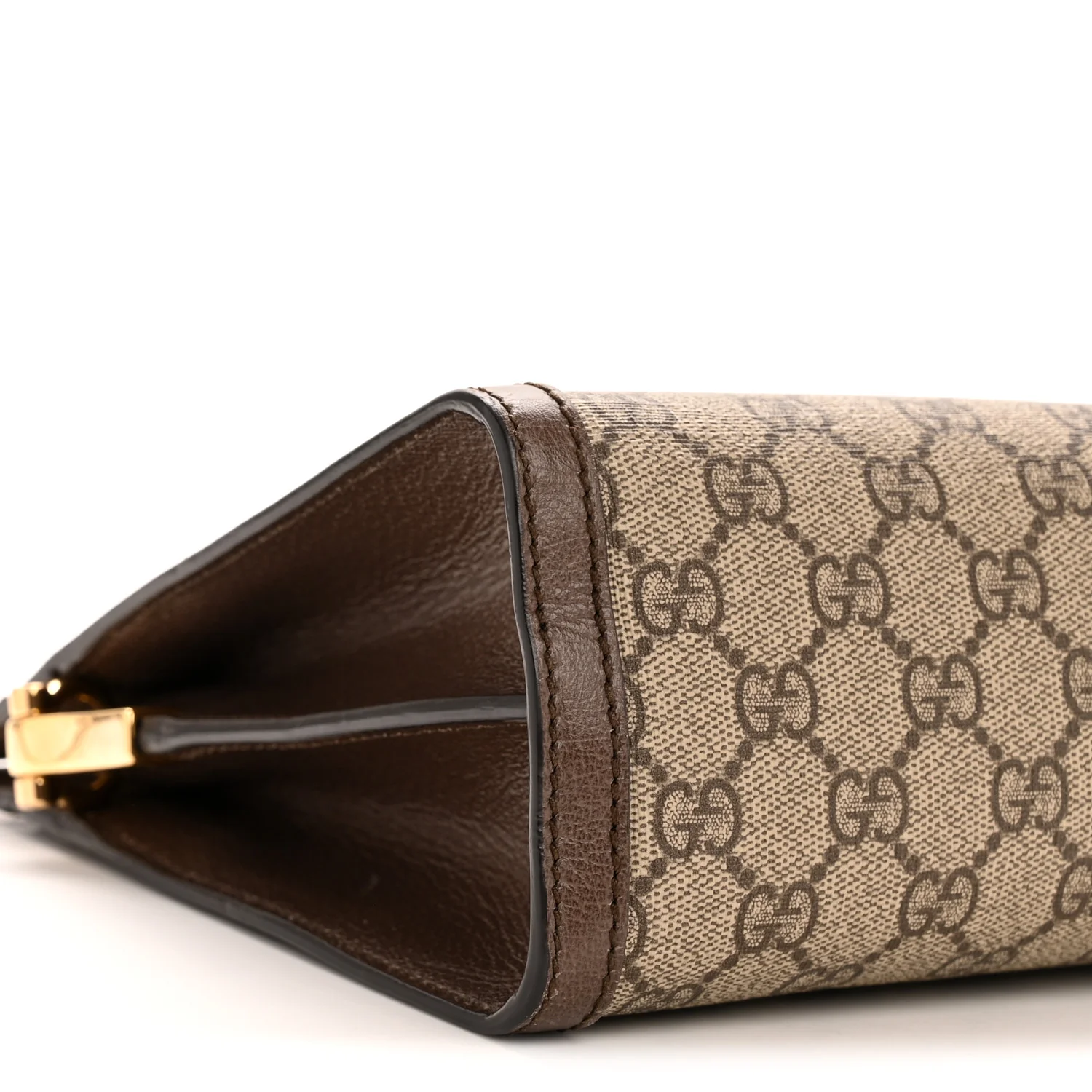 GG Supreme Monogram Web Medium Ophidia Chain Shoulder Bag Brown - Image 9
