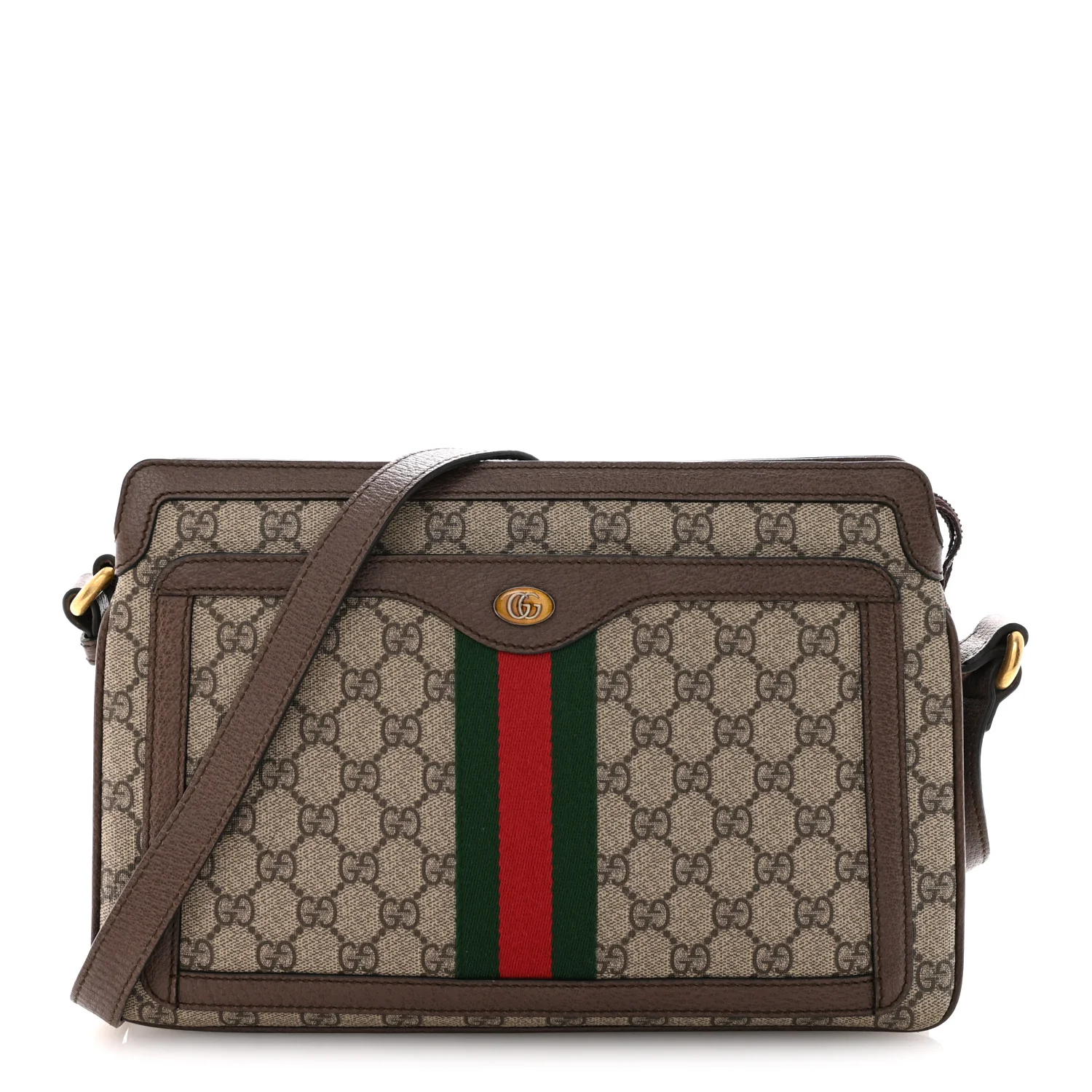GG Supreme Monogram Web Medium Ophidia Shoulder Bag Beige New Acero