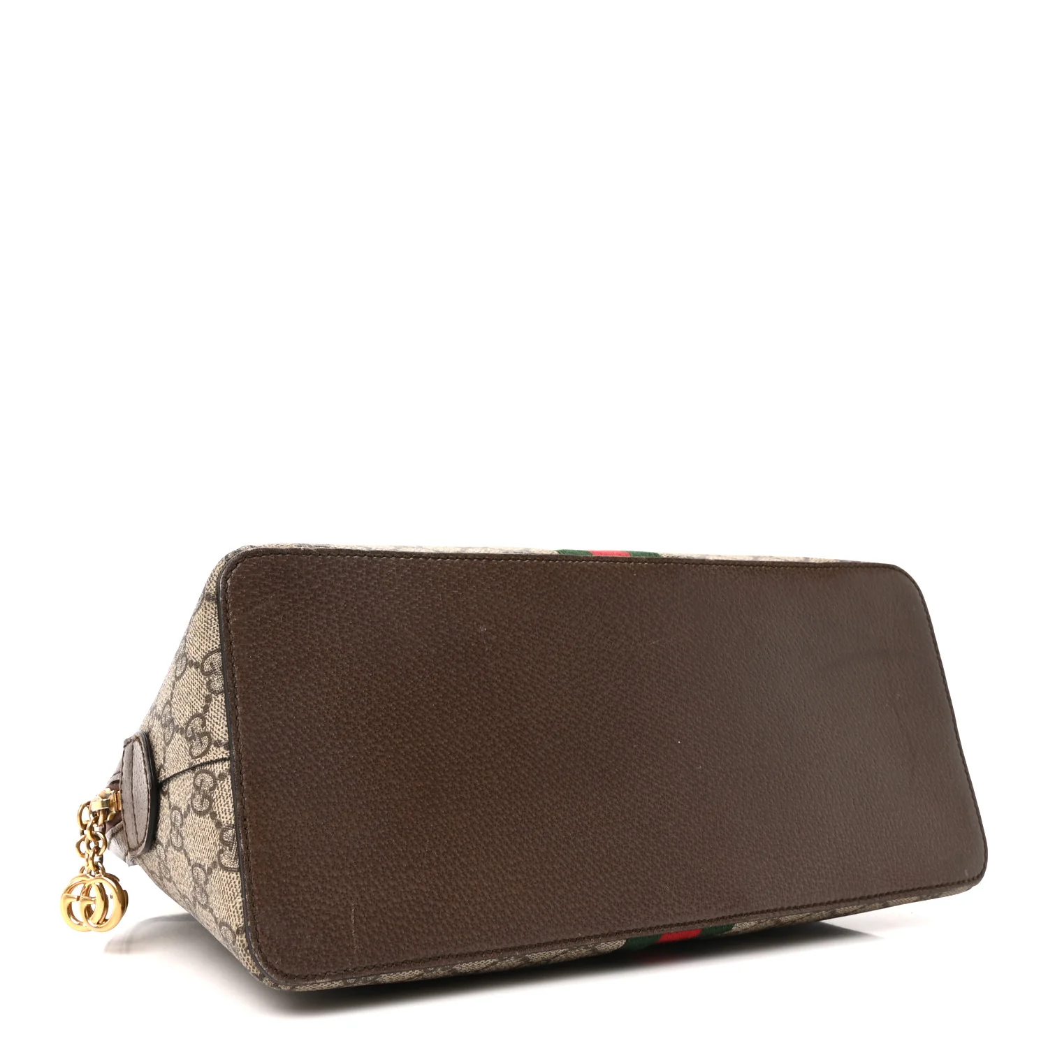 GG Supreme Monogram Web Medium Ophidia Top Handle Dome Bag Brown - Image 4
