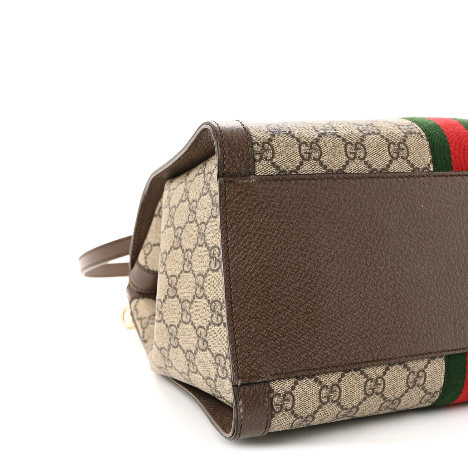 GG Supreme Monogram Web Medium Ophidia Tote Bag Brown - Image 8