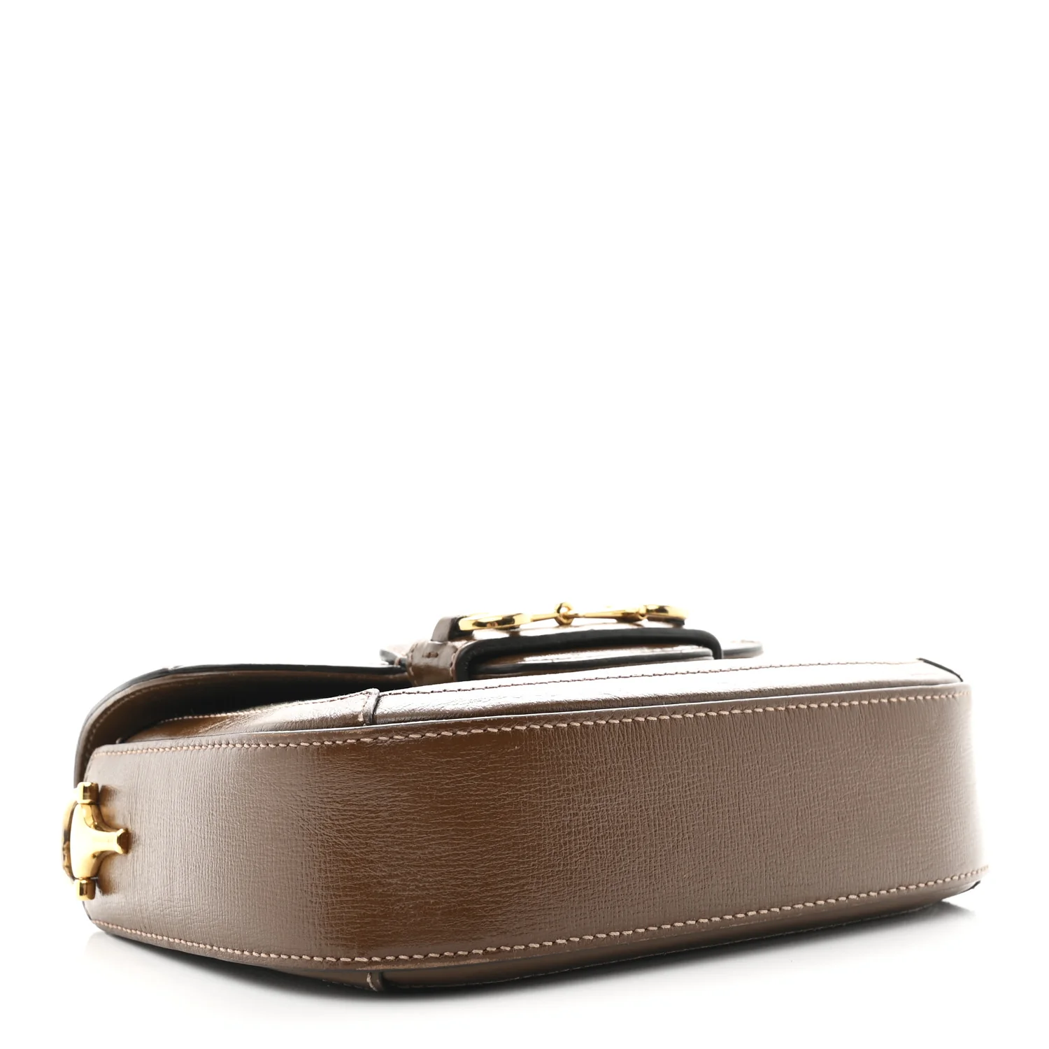 GG Supreme Monogram Web Mini Horsebit 1955 Shoulder Bag Beige Brown Sugar - Image 4