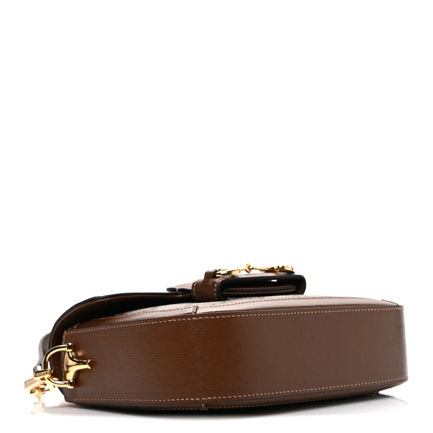 GG Supreme Monogram Web Mini Horsebit 1955 Shoulder Bag Beige Brown Sugar - Image 4