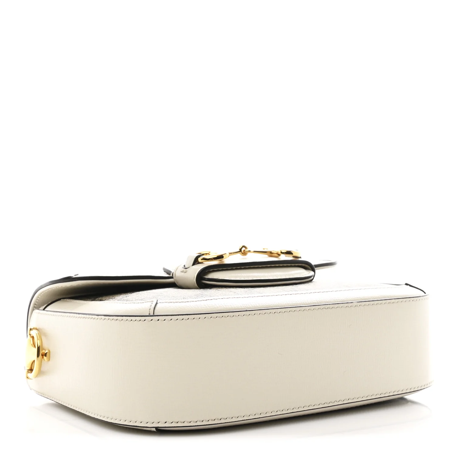 GG Supreme Monogram Web Mini Horsebit 1955 Shoulder Bag Beige Mystic White - Image 4