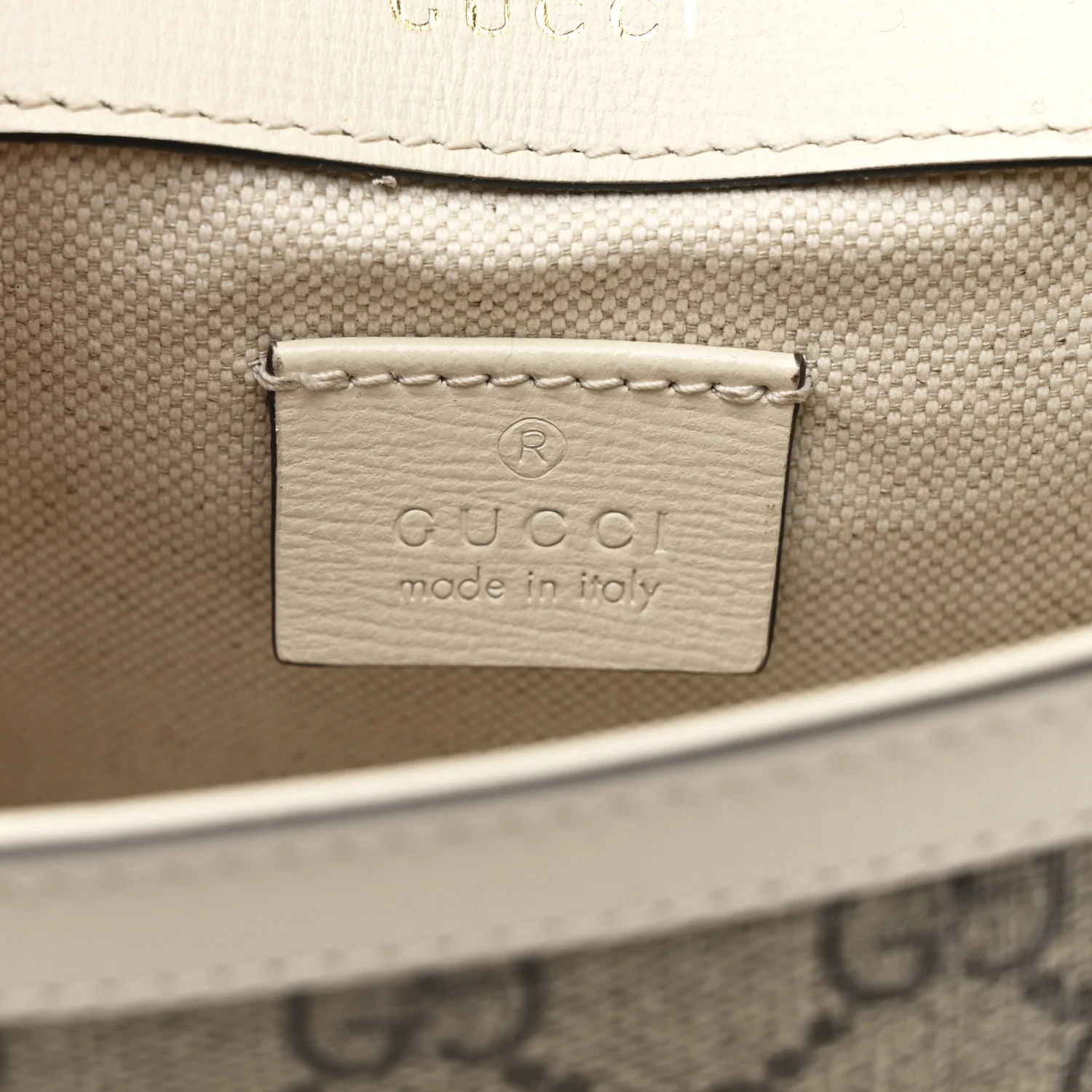 GG Supreme Monogram Web Mini Horsebit 1955 Shoulder Bag Beige Mystic White - Image 6
