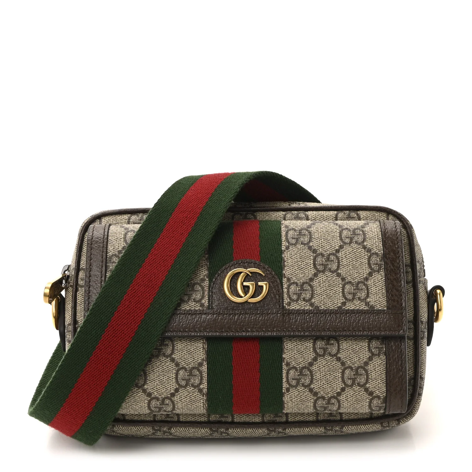 GG Supreme Monogram Web Mini Ophidia Bag Beige Ebony