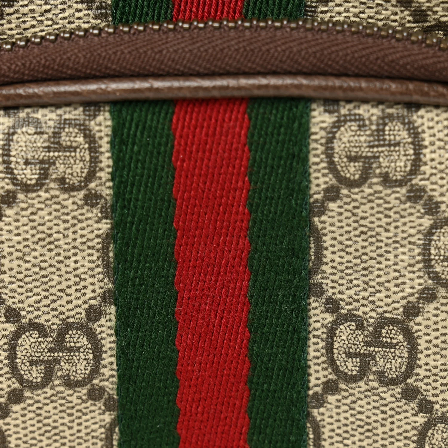GG Supreme Monogram Web Mini Ophidia Double Zip Messenger Bag Beige New Acero - Image 13