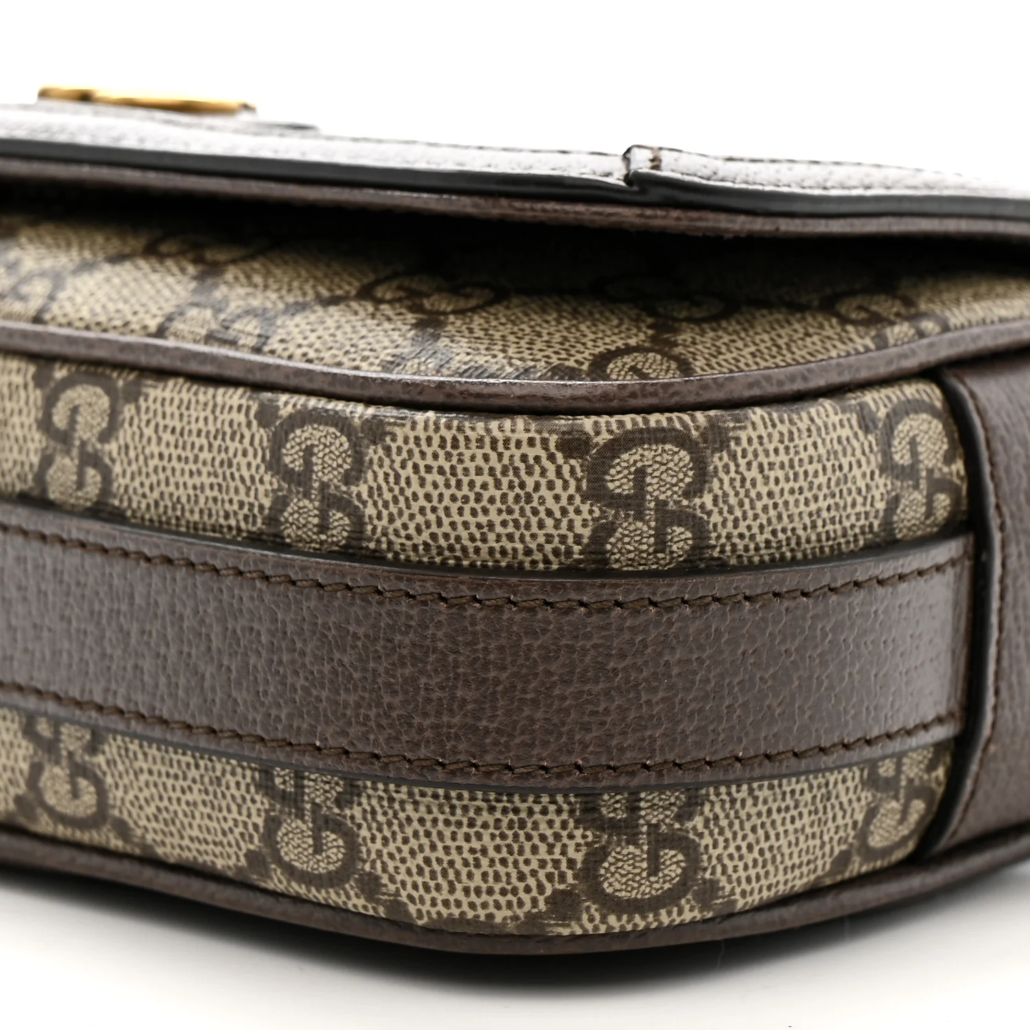 GG Supreme Monogram Web Mini Ophidia Flap Shoulder Bag Brown - Image 10