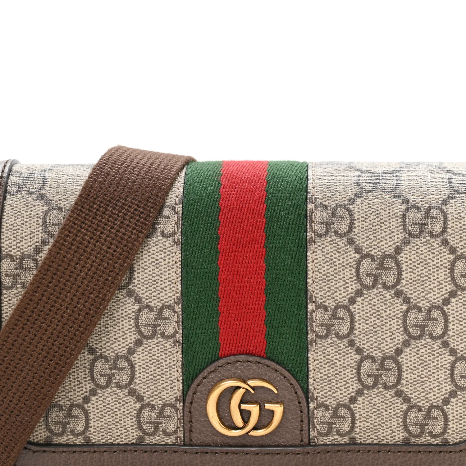 GG Supreme Monogram Web Mini Ophidia Flap Shoulder Bag Brown - Image 8