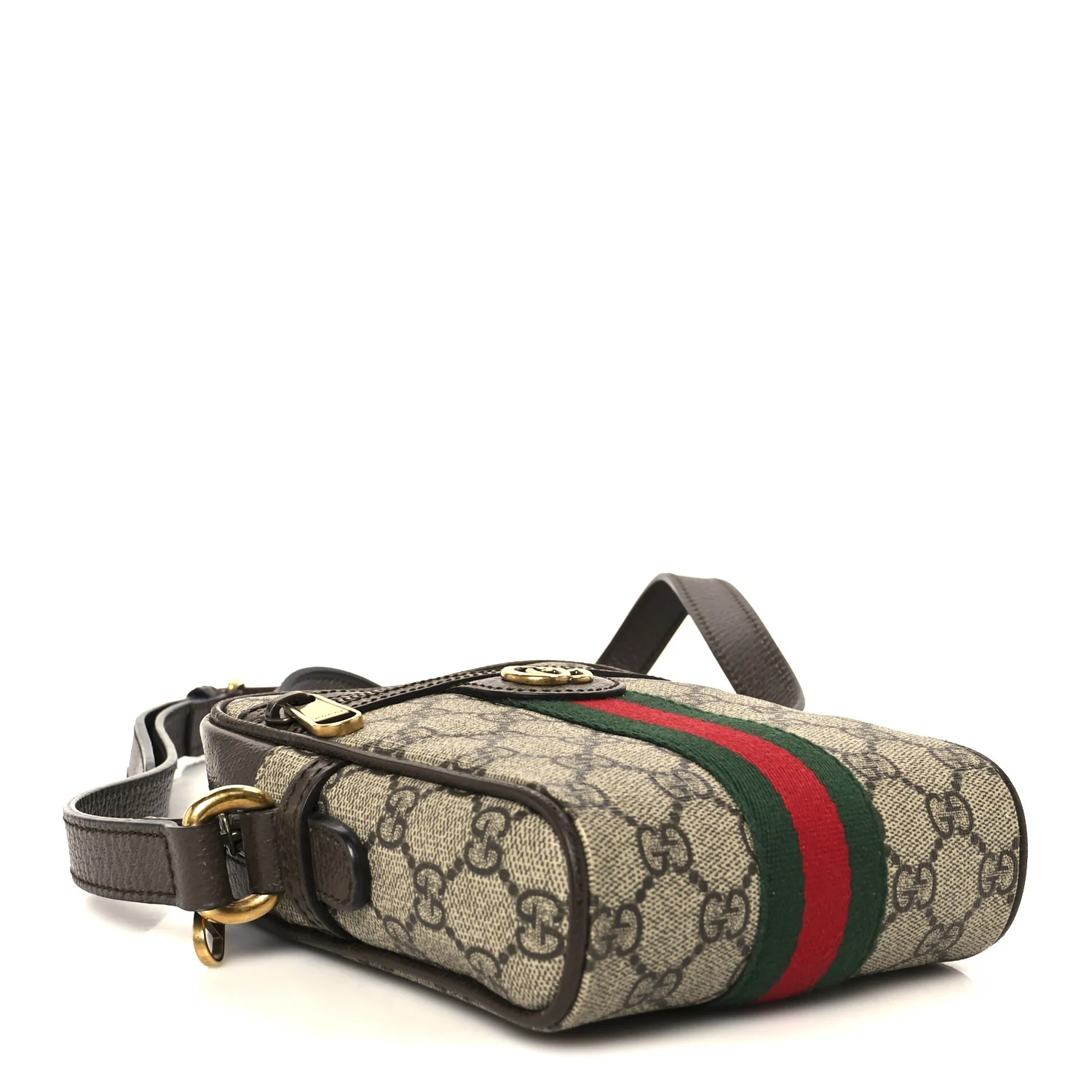 GG Supreme Monogram Web Mini Ophidia Messenger Brown - Image 4