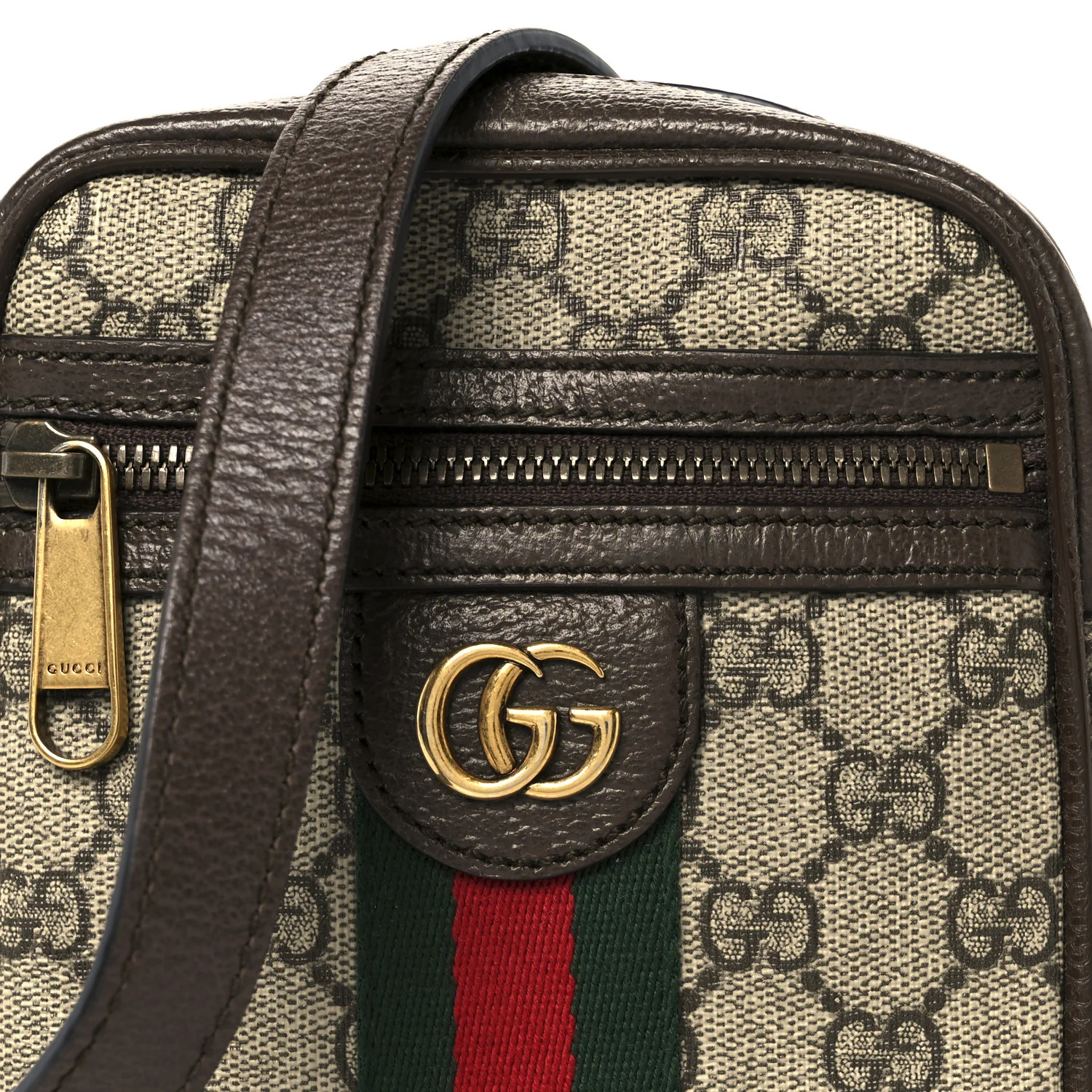 GG Supreme Monogram Web Mini Ophidia Messenger Brown - Image 9