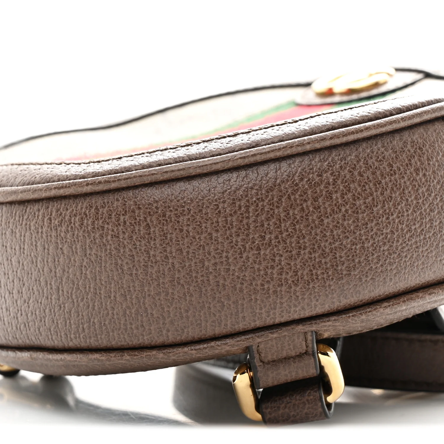 GG Supreme Monogram Web Mini Ophidia Round Backpack Brown - Image 10
