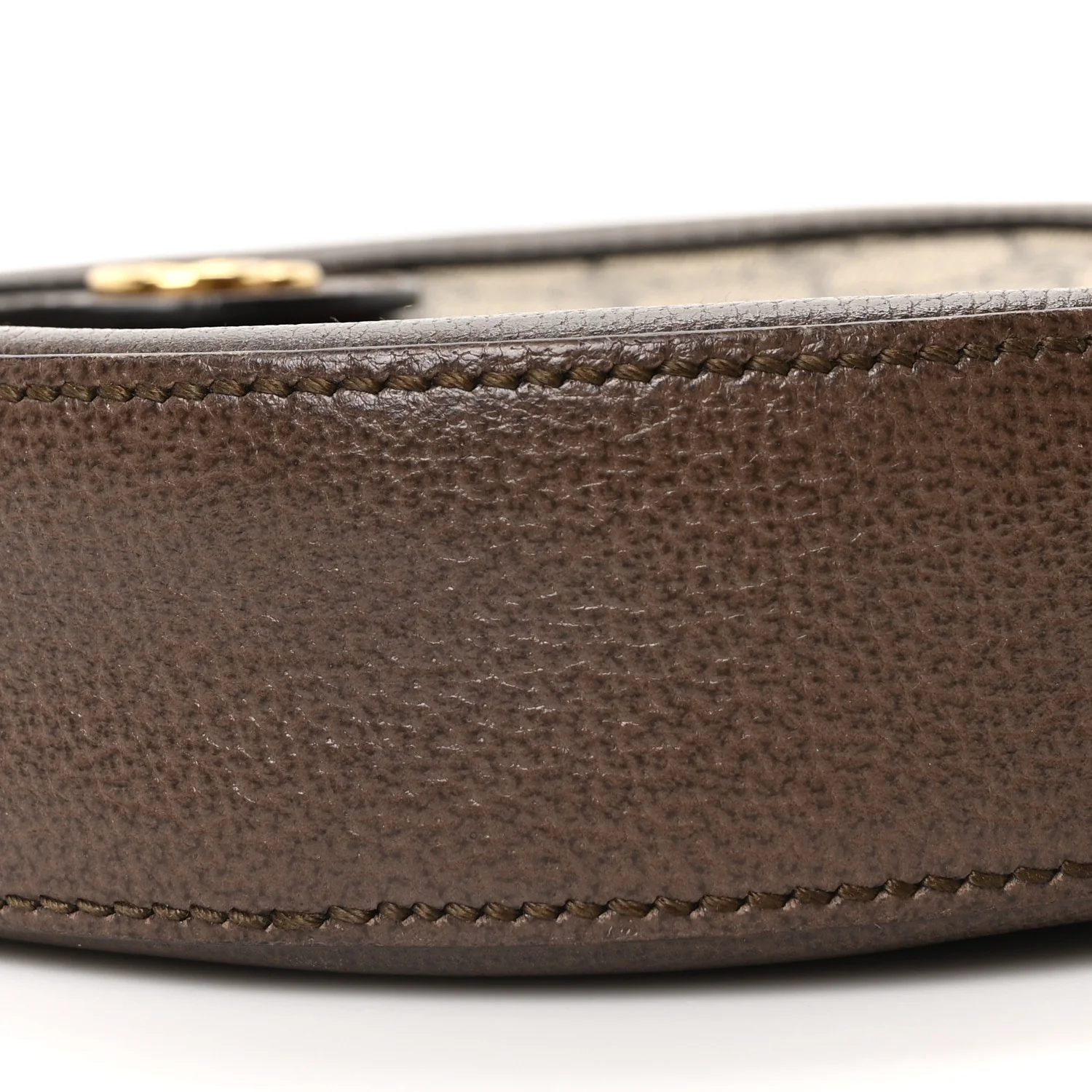 GG Supreme Monogram Web Mini Ophidia Round Shoulder Bag Brown - Image 9