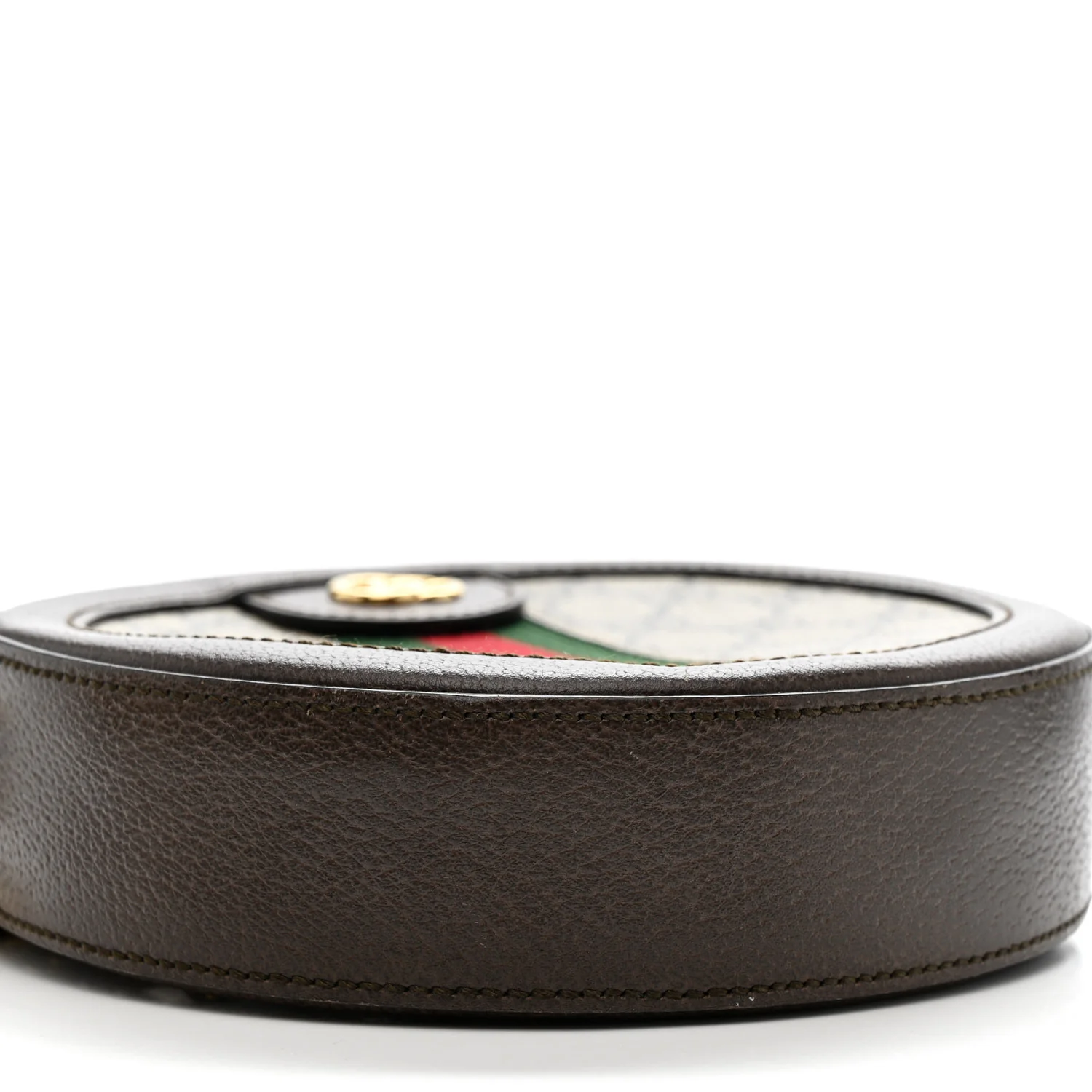 GG Supreme Monogram Web Mini Ophidia Round Shoulder Bag Brown - Image 10