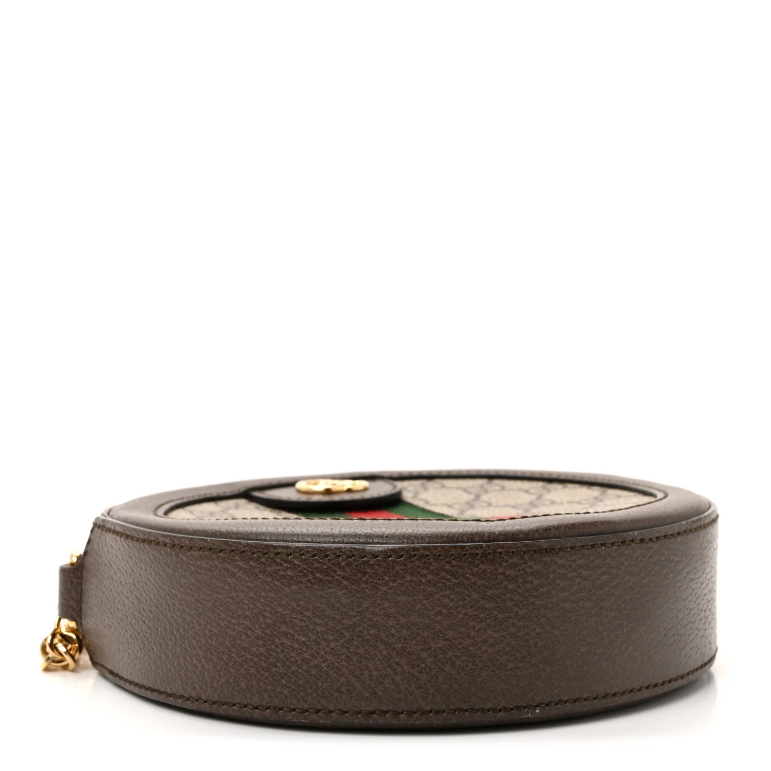 GG Supreme Monogram Web Mini Ophidia Round Shoulder Bag Brown - Image 4