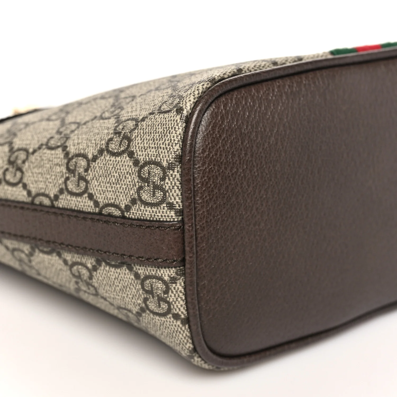 GG Supreme Monogram Web Mini Ophidia Shoulder Bag Brown - Image 8