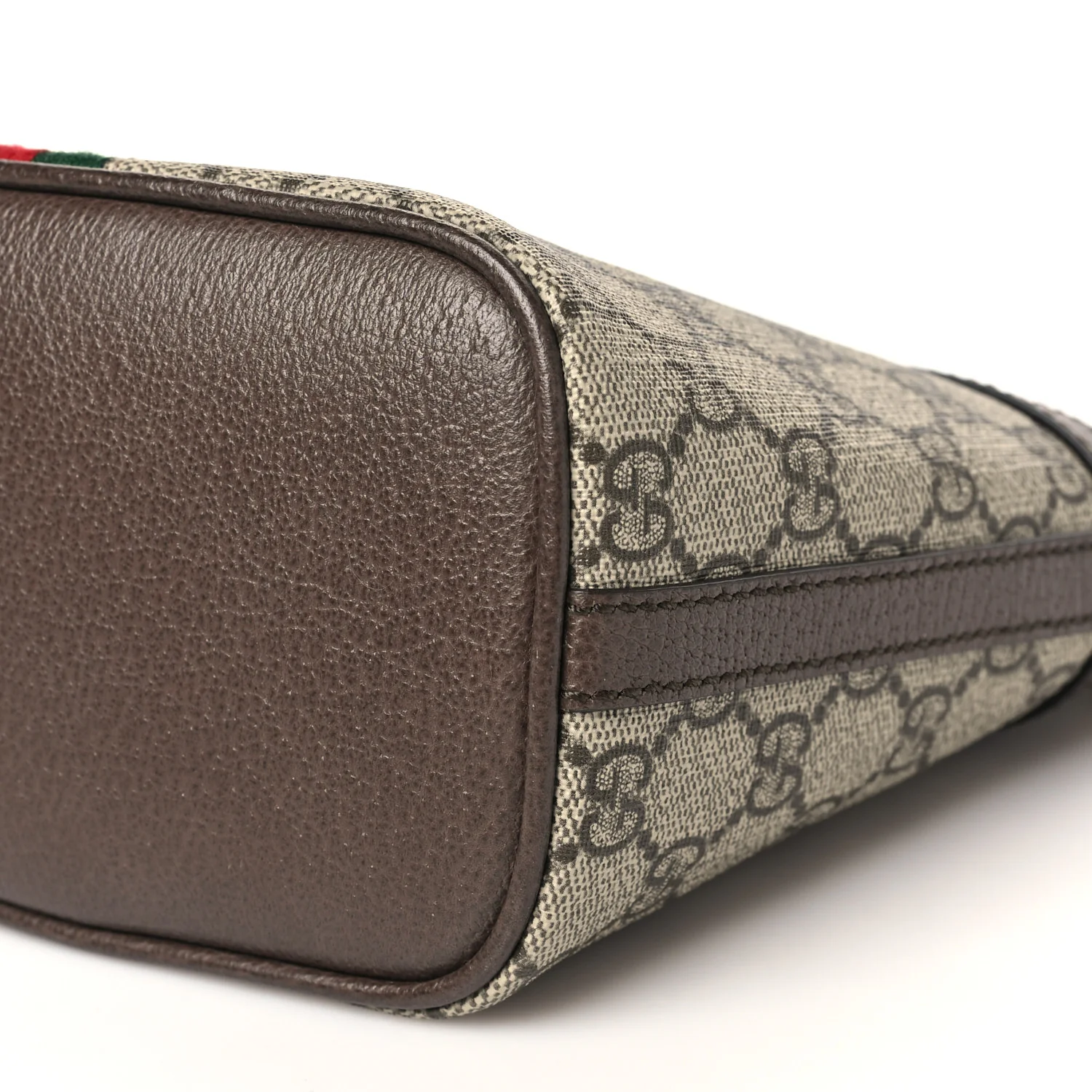 GG Supreme Monogram Web Mini Ophidia Shoulder Bag Brown - Image 9