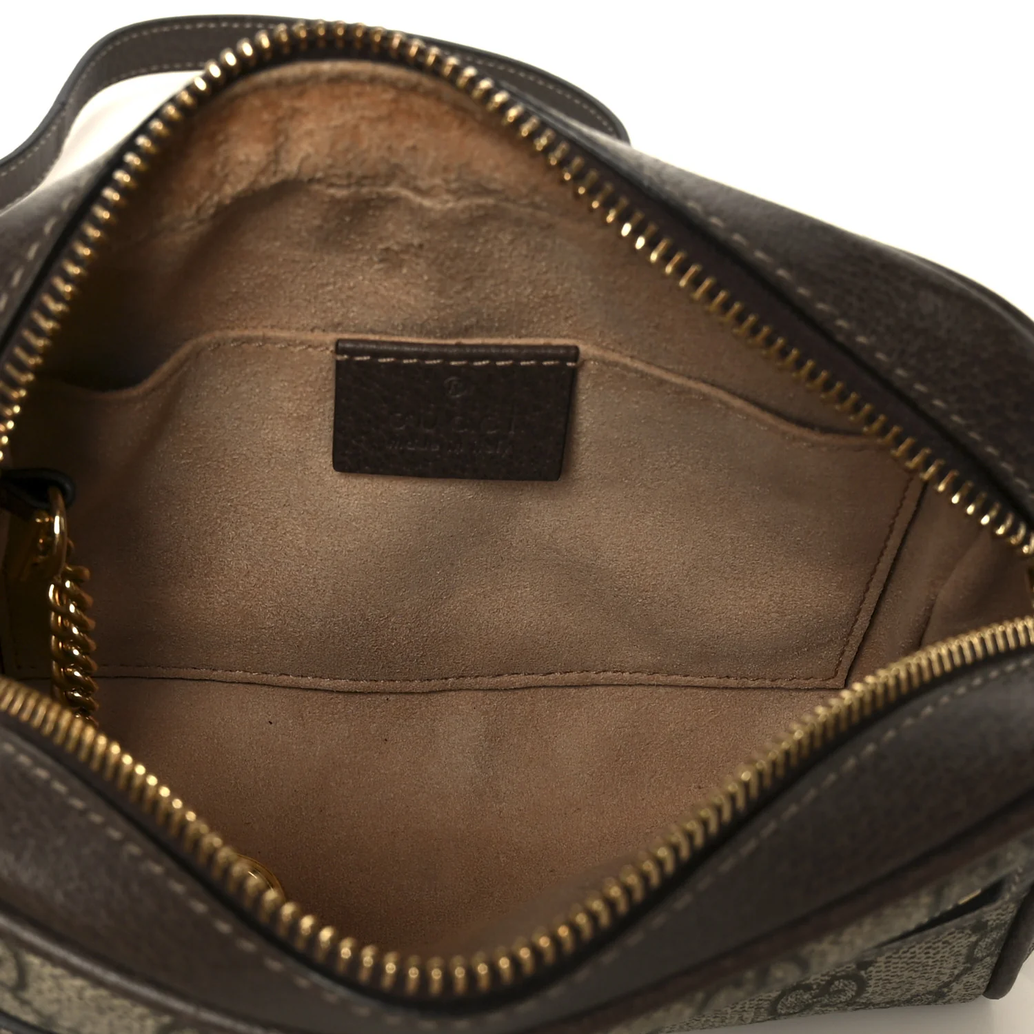 GG Supreme Monogram Web Mini Ophidia Shoulder Bag Brown - Image 5