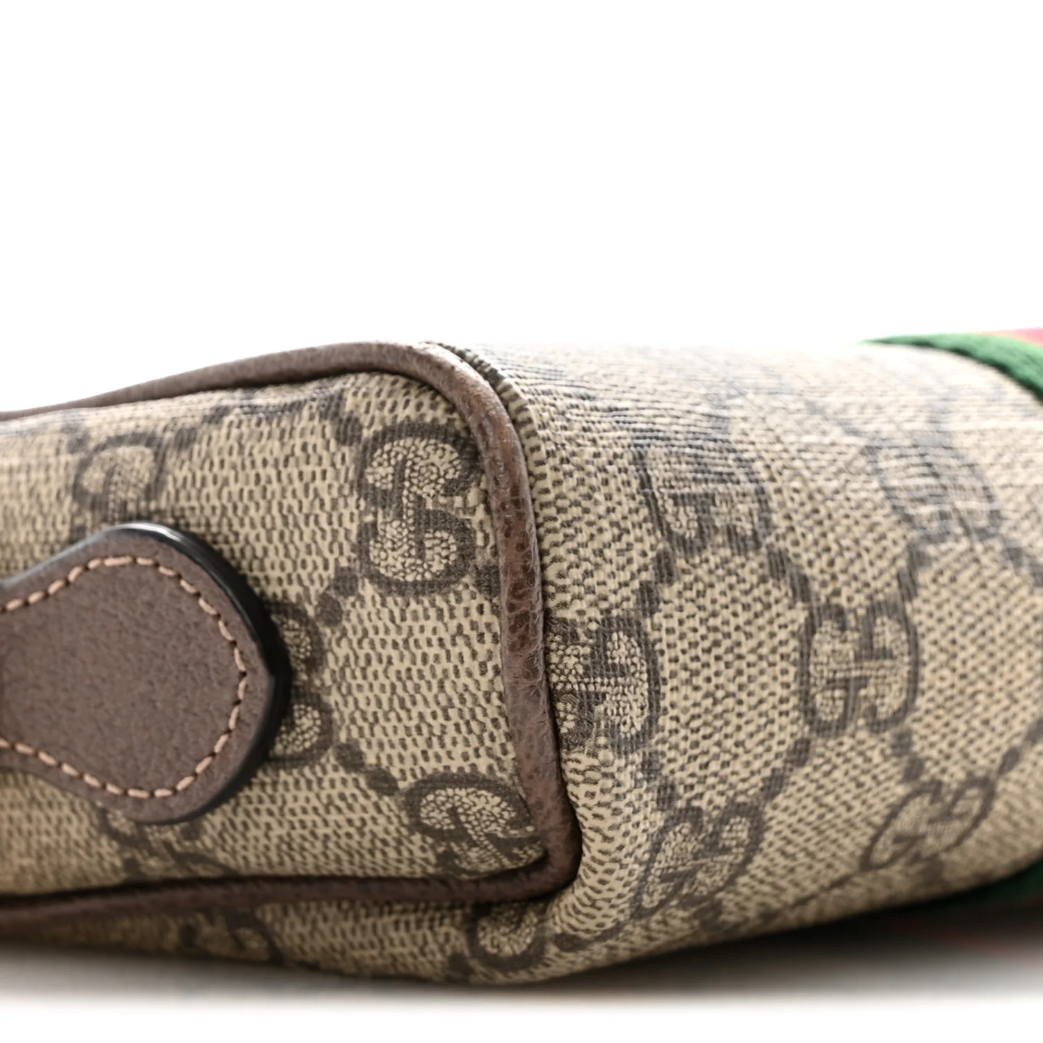 GG Supreme Monogram Web Mini Ophidia Shoulder Bag Brown - Image 9
