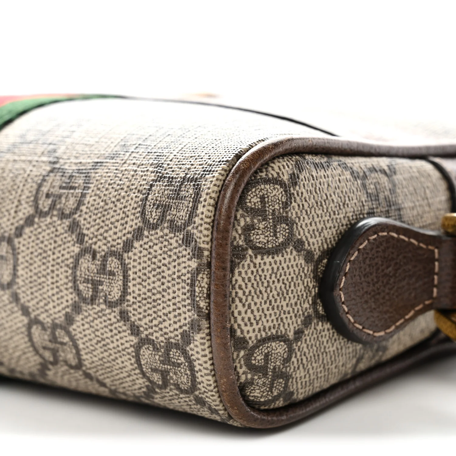 GG Supreme Monogram Web Mini Ophidia Shoulder Bag Brown - Image 10