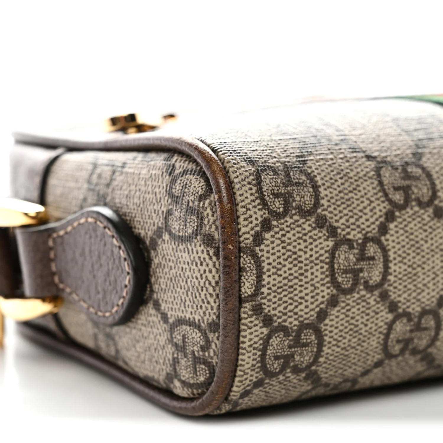 GG Supreme Monogram Web Mini Ophidia Shoulder Bag Brown - Image 9