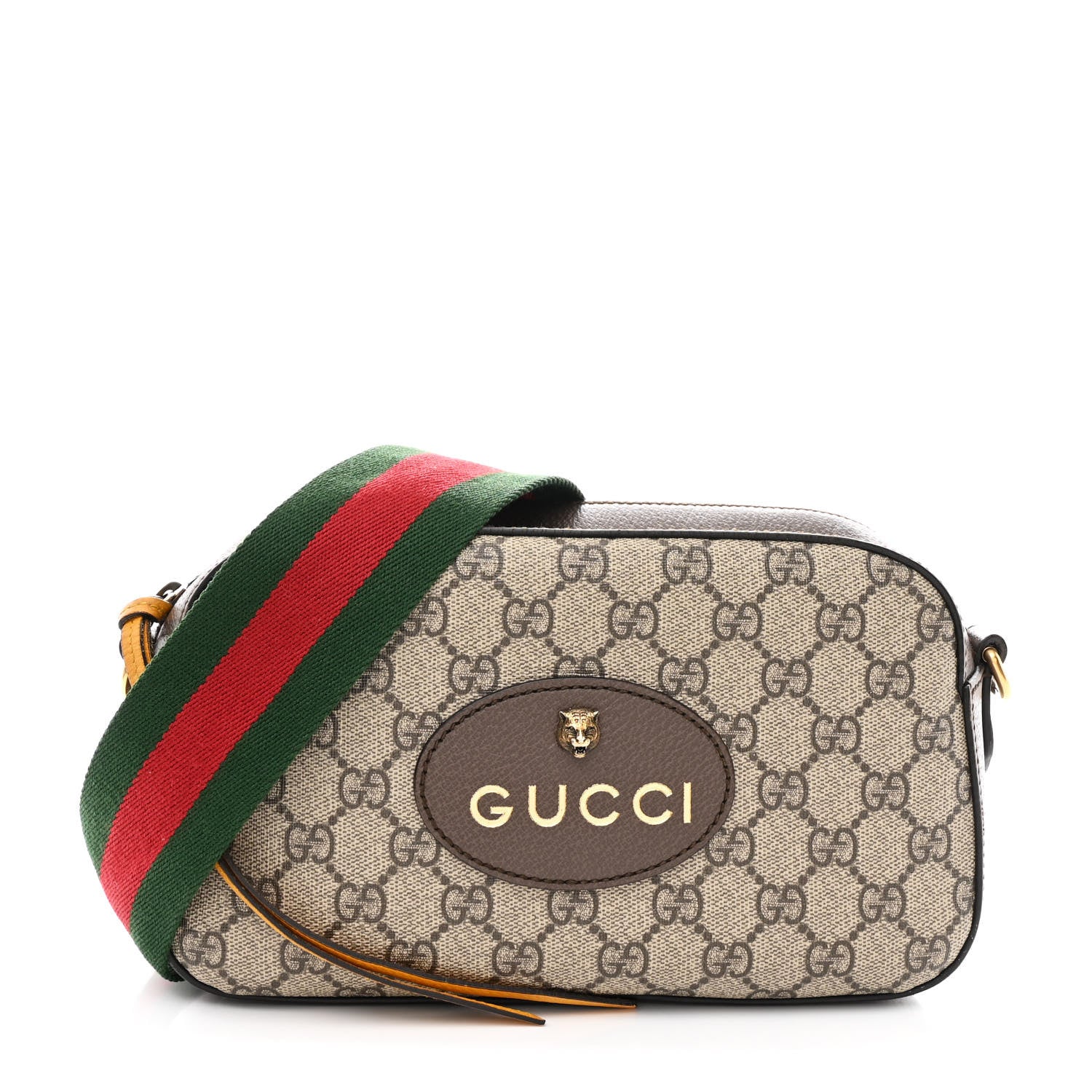 GG Supreme Monogram Web Neo Vintage Shoulder Bag Beige New Acero Crop